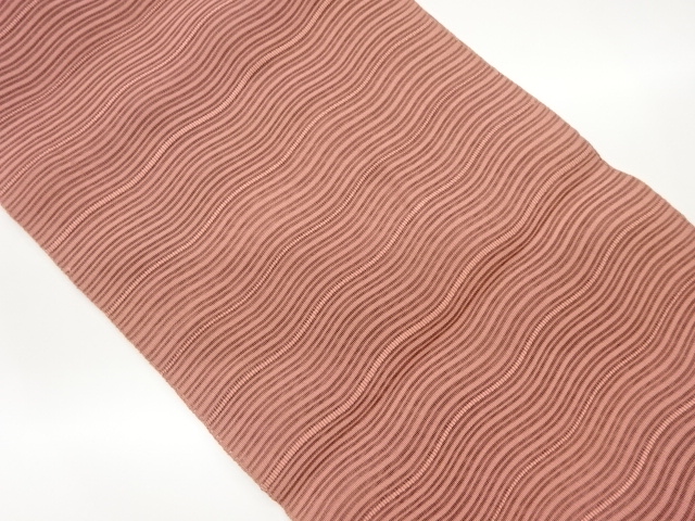 JAPANESE NAGOYA OBI FOR SUMMER / WOVEN WAVY STRIPE